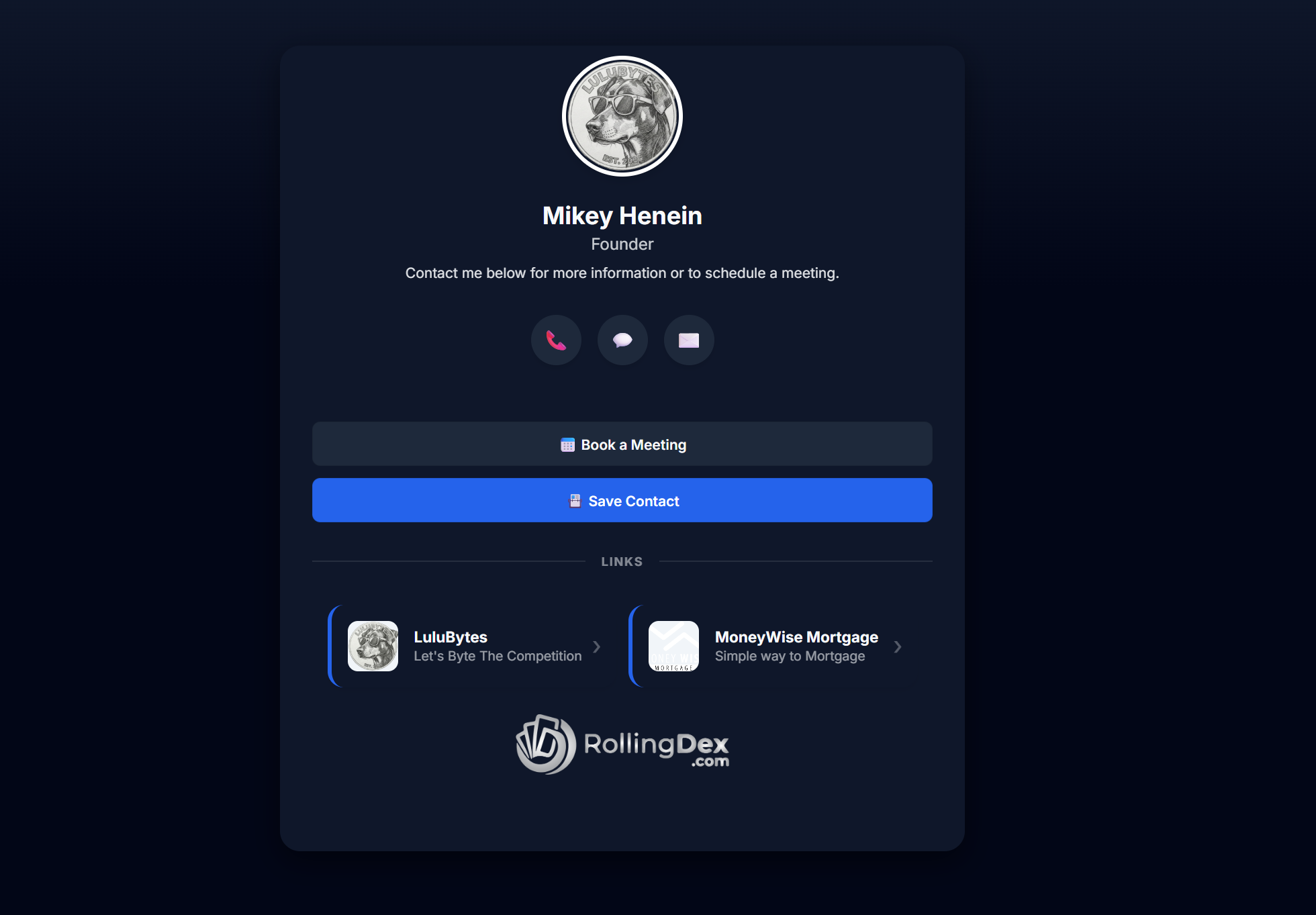 Digital Business Card Preview